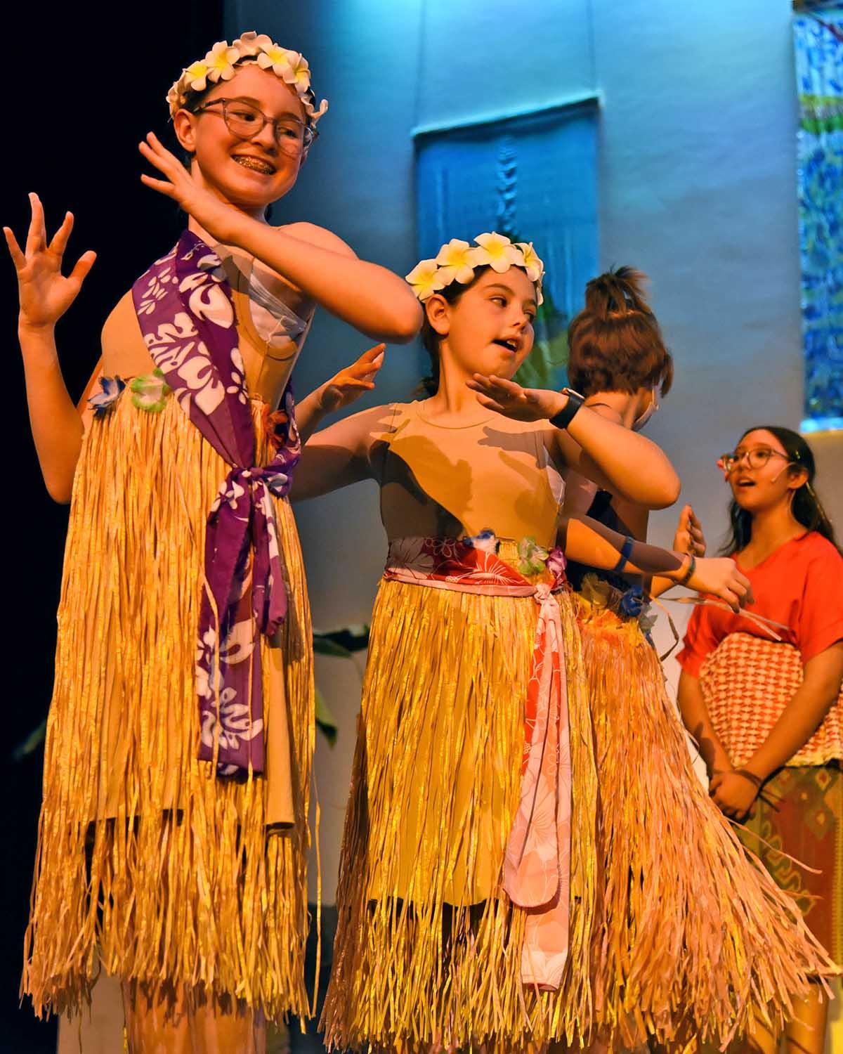 Students dance during Disney's Moana JR. performance