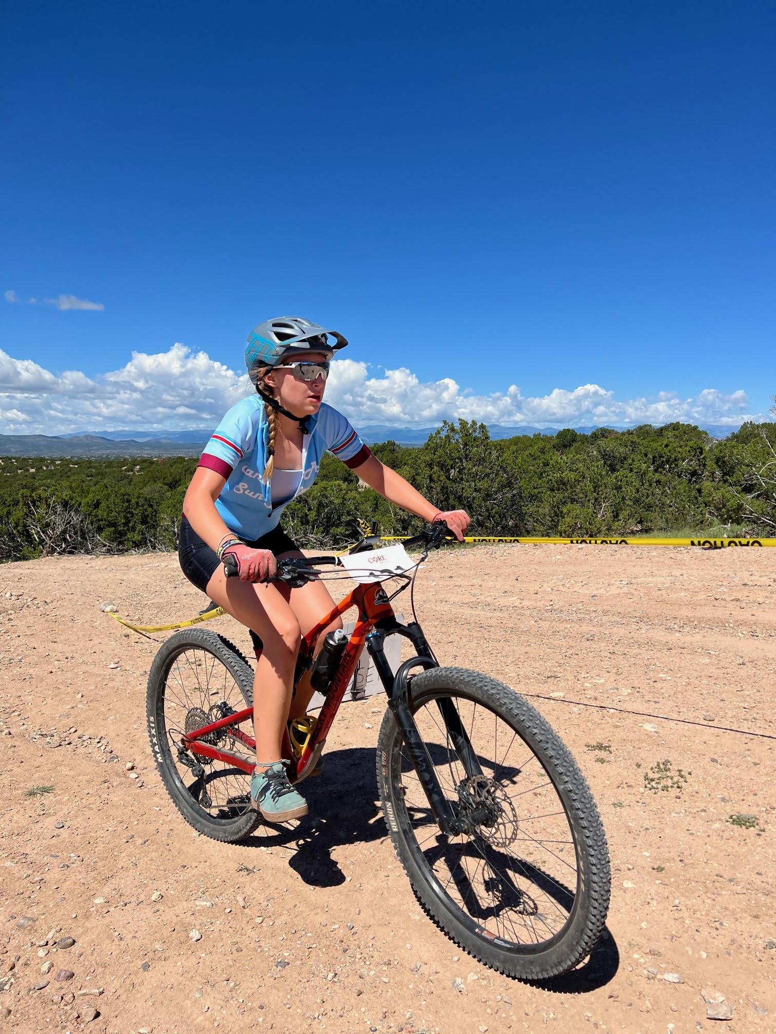 Jane English racing in Sandia Prep kit