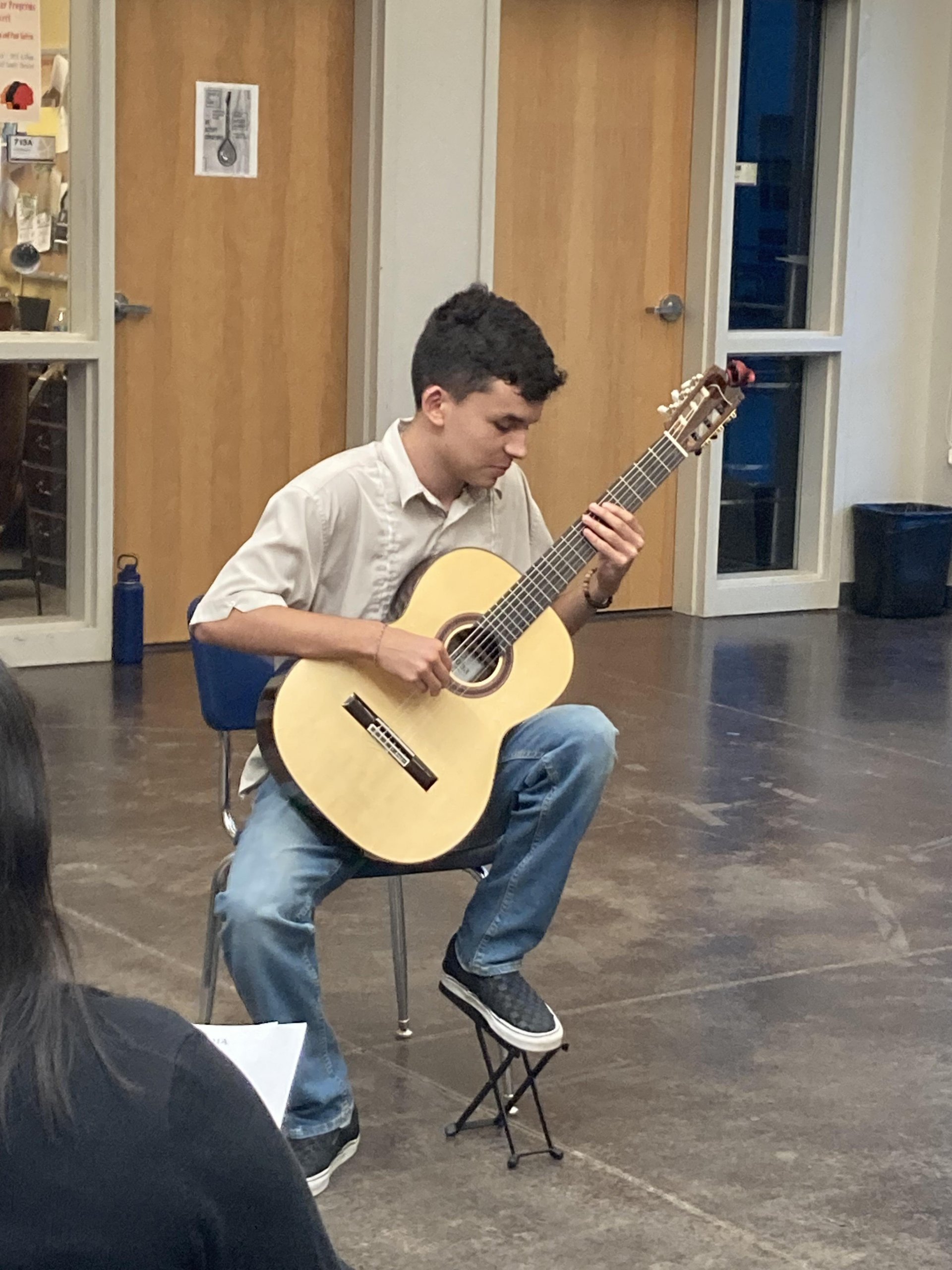 Guitar student Jacob Perez '24 