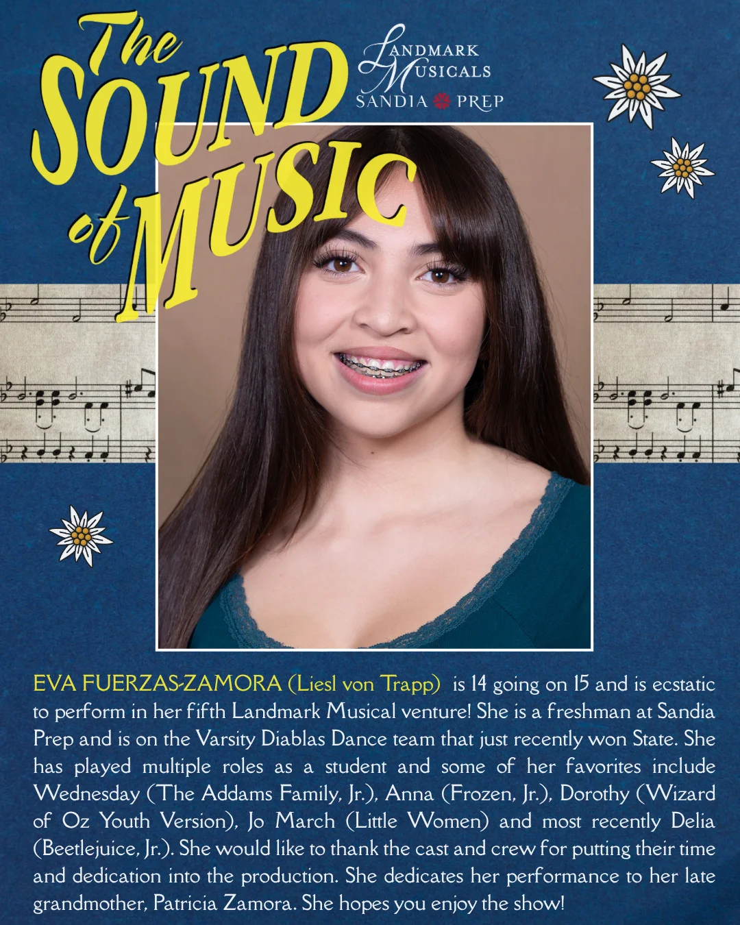 Sandia Prep student Eva Fuerzas-Zamora, Liesl von Trapp