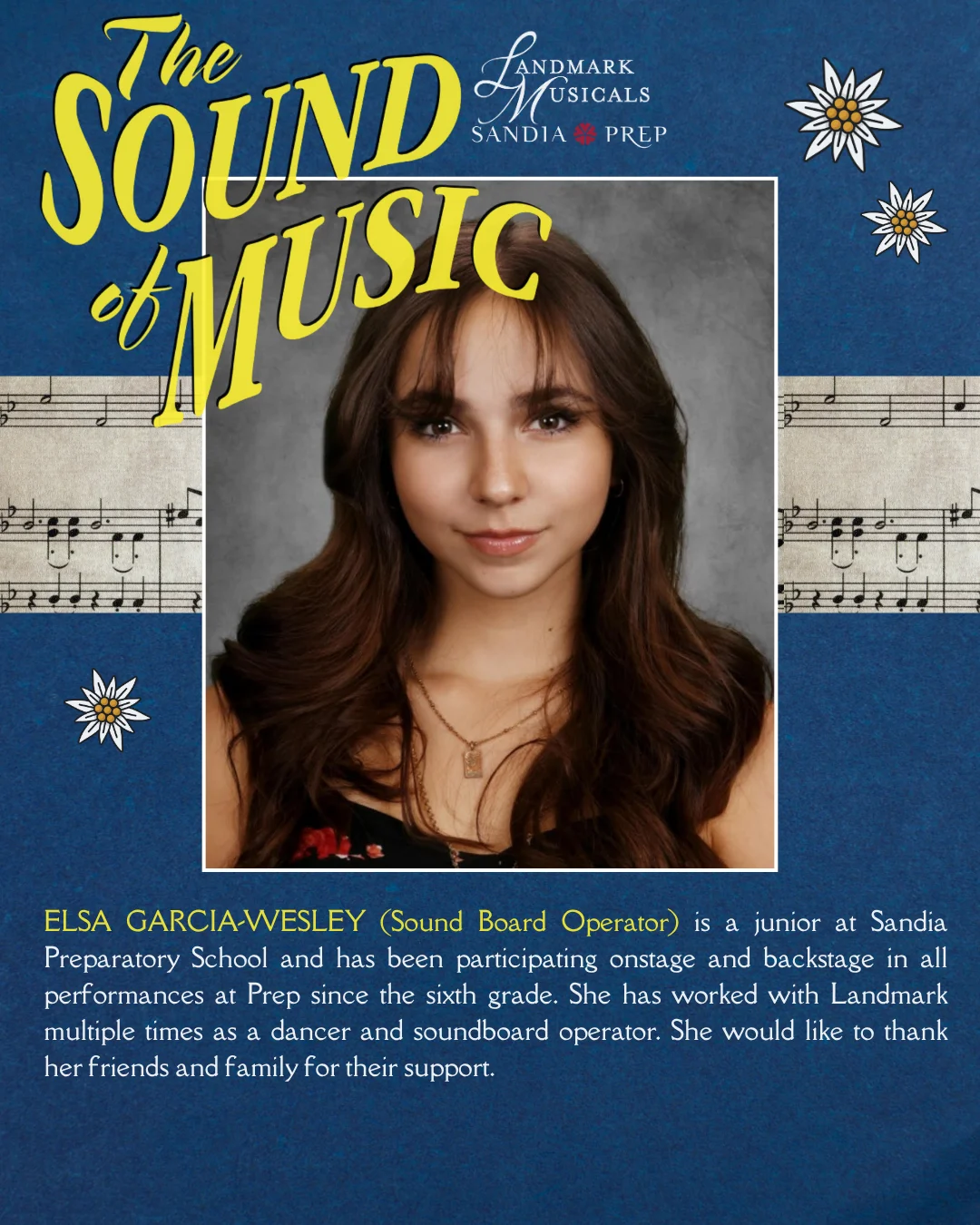 Sandia Prep student Elsa Garcia-Wesley, sound board operator