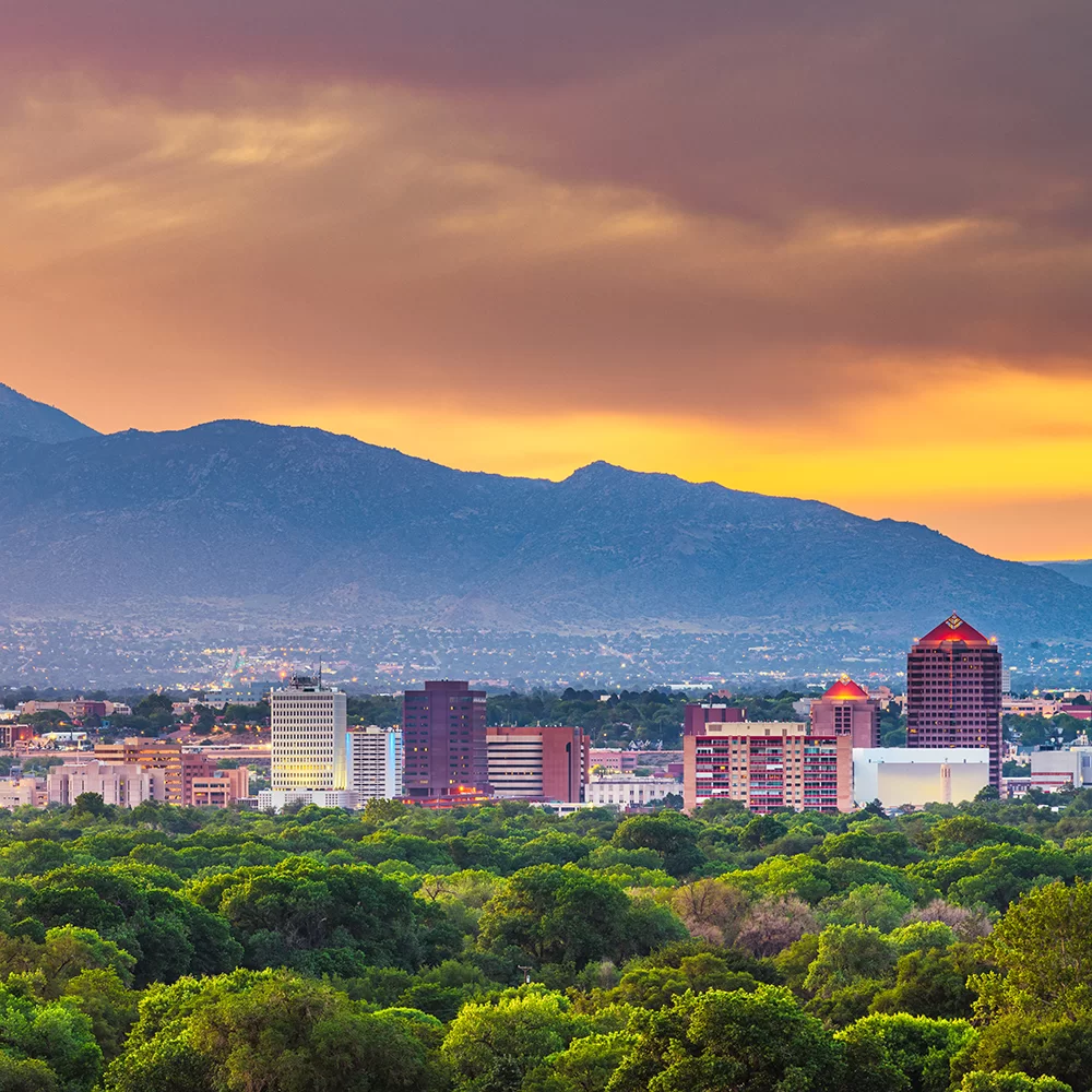 ABQ skyline and Sandias